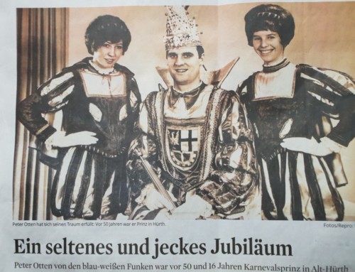 Goldenes Prinzenjubiläum. Peter Otten, vor 50 Jahren Prinz in Alt Hürth