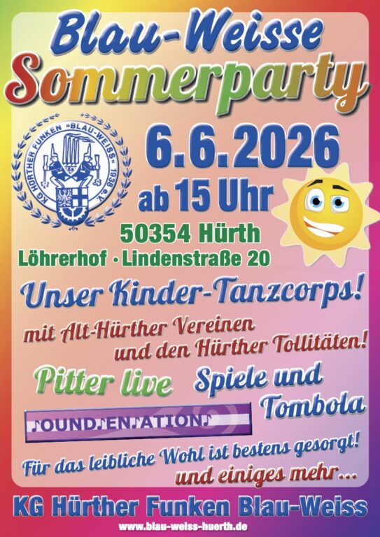 Blau-Weisse Sommerparty am 06.06.2026